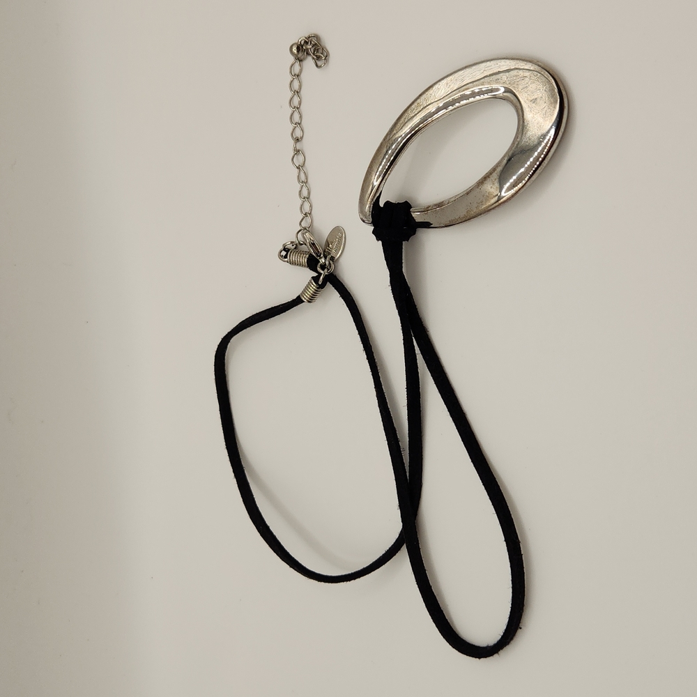 lia sophia Leather Strap Pendant Necklace